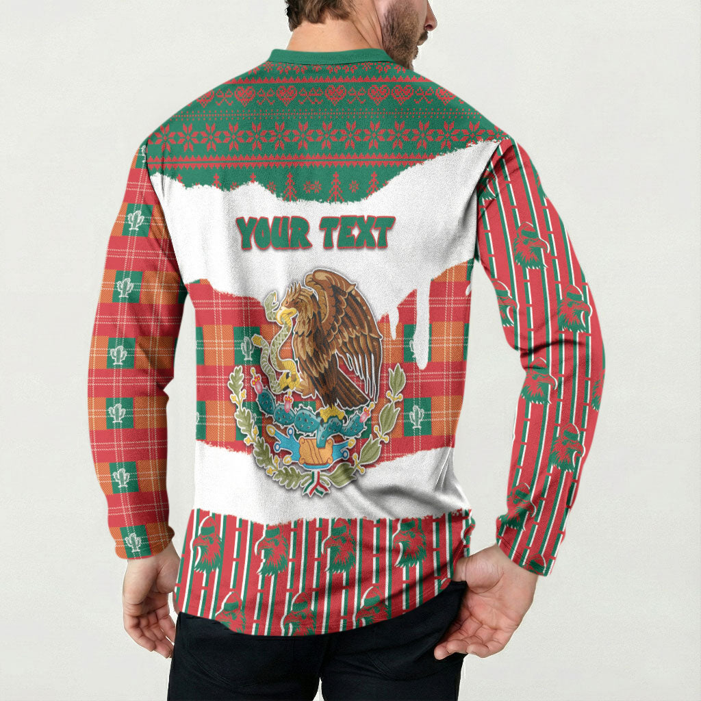 Personalized Mexico Christmas Button Sweatshirt Such a Cute Baby Golden Eagle