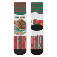 Personalized Mexico Christmas Crew Socks Such a Cute Baby Golden Eagle