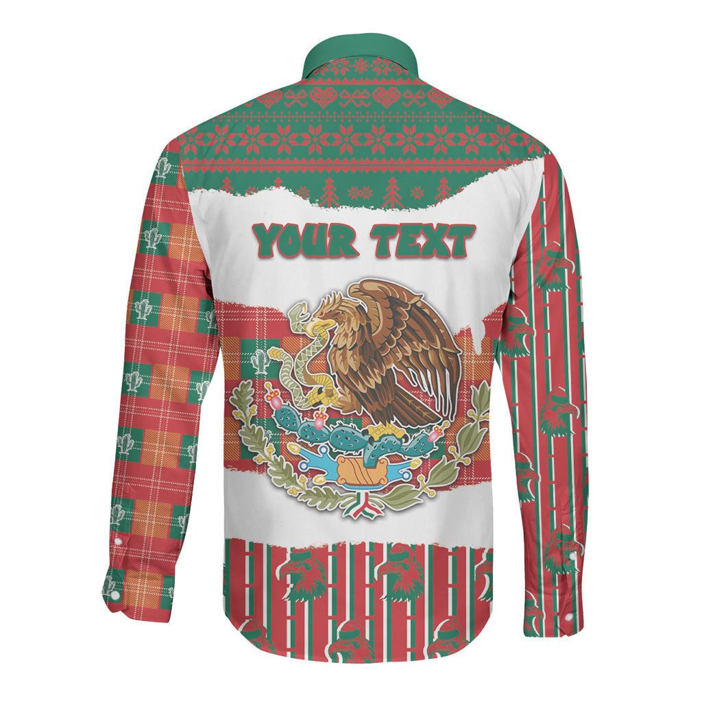 Personalized Mexico Christmas Long Sleeve Button Shirt Such a Cute Baby Golden Eagle
