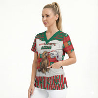 Personalized Mexico Christmas Scrub Top Such a Cute Baby Golden Eagle