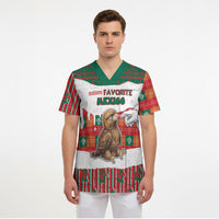 Personalized Mexico Christmas Scrub Top Such a Cute Baby Golden Eagle