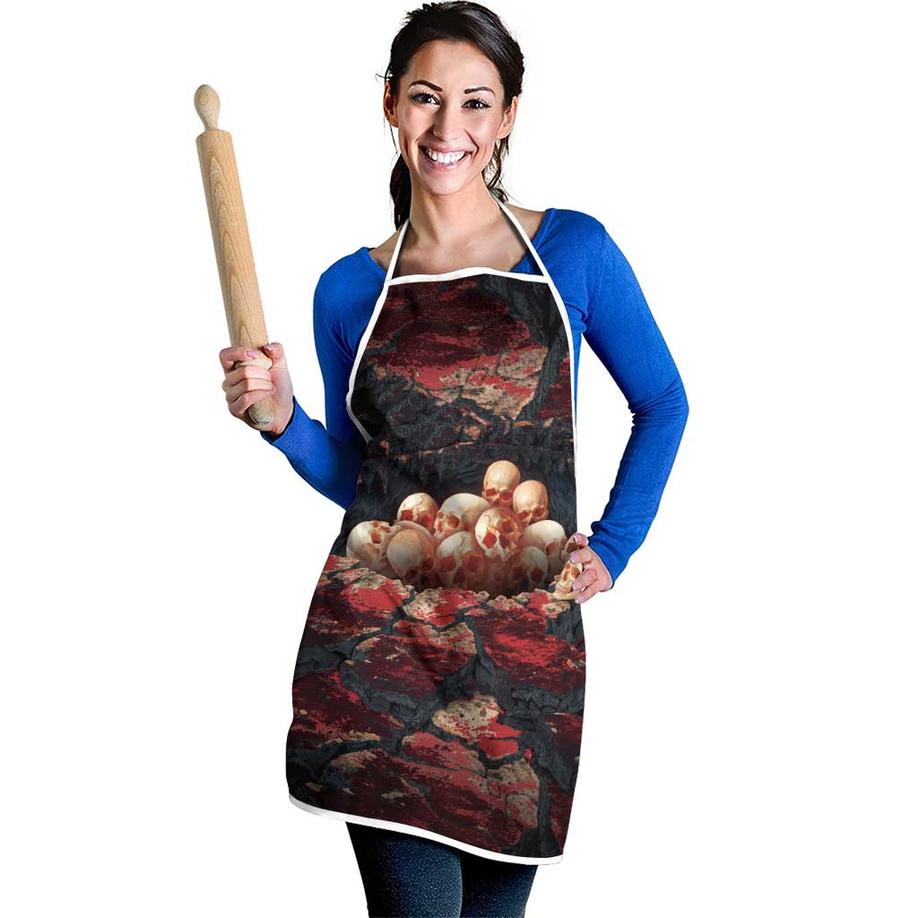 3D Illusion Skull Halloween Apron Hell Pit - Wonder Print Shop