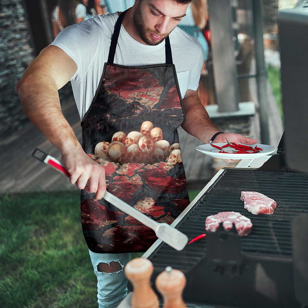3D Illusion Skull Halloween Apron Hell Pit - Wonder Print Shop