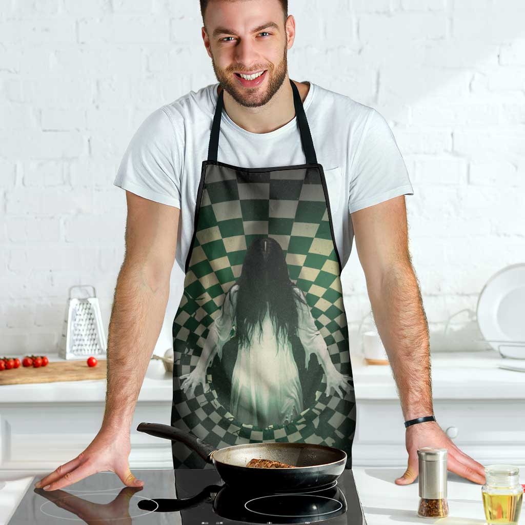 3D Illusion Ghost 3D Halloween Apron Horror Retro Style - Wonder Print Shop