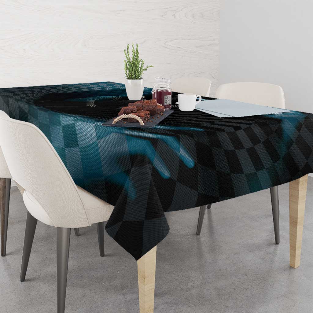 3D Illusion Death Halloween Tablecloth Y2k Horror Retro Style - Wonder Print Shop
