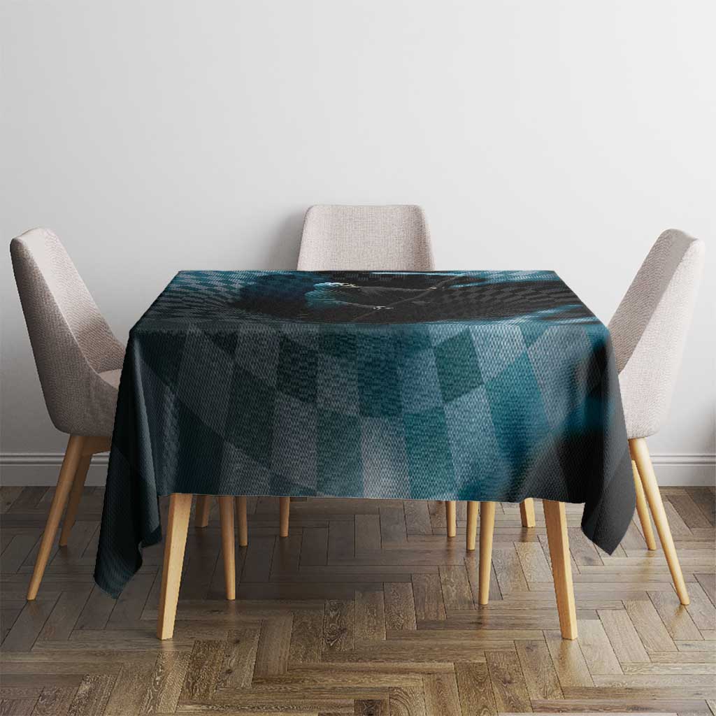 3D Illusion Death Halloween Tablecloth Y2k Horror Retro Style - Wonder Print Shop