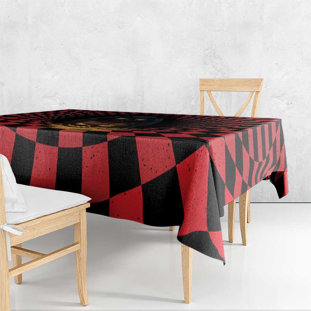 3D Illusion Cat Halloween Tablecloth Horror Cartoon Style - Wonder Print Shop