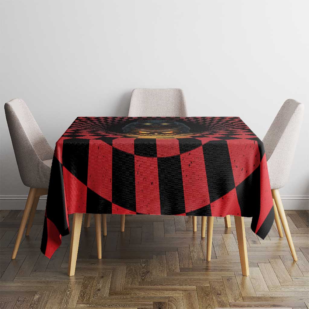 3D Illusion Cat Halloween Tablecloth Horror Cartoon Style - Wonder Print Shop