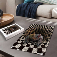 3D Illusion Bat Halloween Puzzle Horror Style - Wonder Print Shop