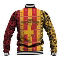 First Bulgarian Empire Baseball Jacket Slavic Patterns - Wonder Print Shop