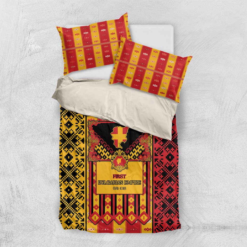 First Bulgarian Empire Bedding Set Slavic Patterns - Wonder Print Shop
