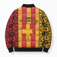 First Bulgarian Empire Bomber Puffer Jacket Slavic Patterns - Wonder Print Shop