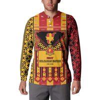 First Bulgarian Empire Button Sweatshirt Slavic Patterns - Wonder Print Shop