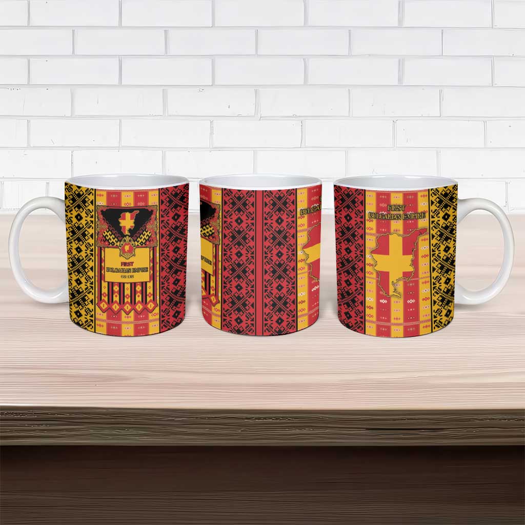 First Bulgarian Empire Ceramic Mug Slavic Patterns - Wonder Print Shop