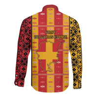 First Bulgarian Empire Long Sleeve Button Shirt Slavic Patterns - Wonder Print Shop