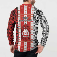 Second Bulgarian Empire Button Sweatshirt Slavic Patterns - Wonder Print Shop