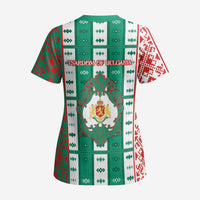 Tsardom Of Bulgaria Scrub Top Slavic Patterns - Wonder Print Shop