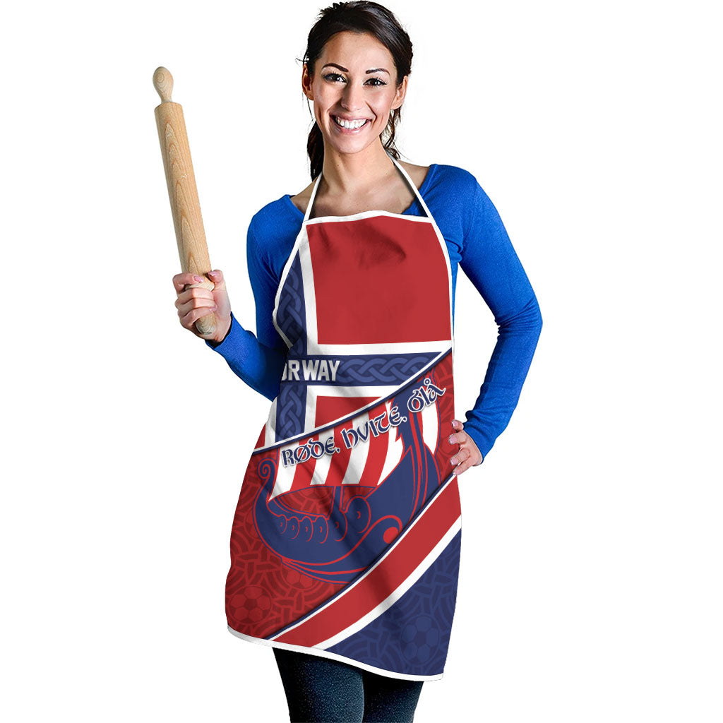 Norway Football Apron Viking Ship Nordic Patterns
