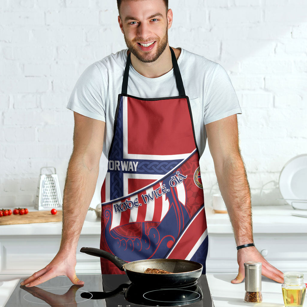 Norway Football Apron Viking Ship Nordic Patterns