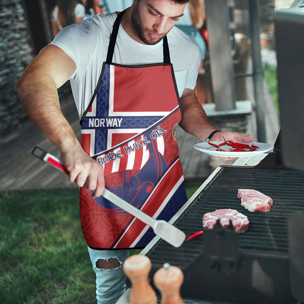 Norway Football Apron Viking Ship Nordic Patterns