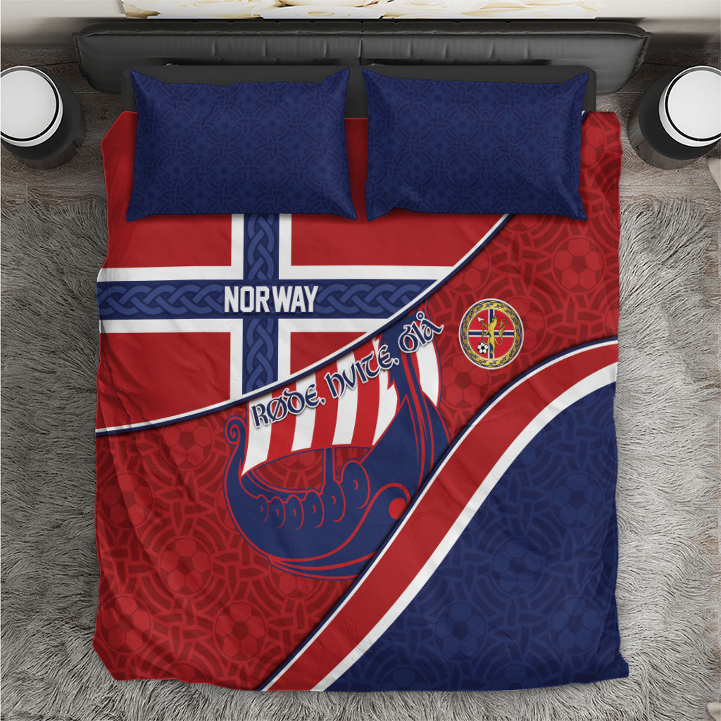 Norway Football Bedding Set Viking Ship Nordic Patterns