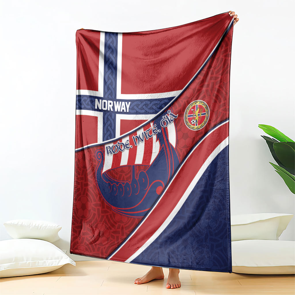 Norway Football Blanket Viking Ship Nordic Patterns