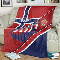 Norway Football Blanket Viking Ship Nordic Patterns