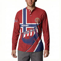 Custom Norway Football Button Sweatshirt Viking Ship Nordic Patterns