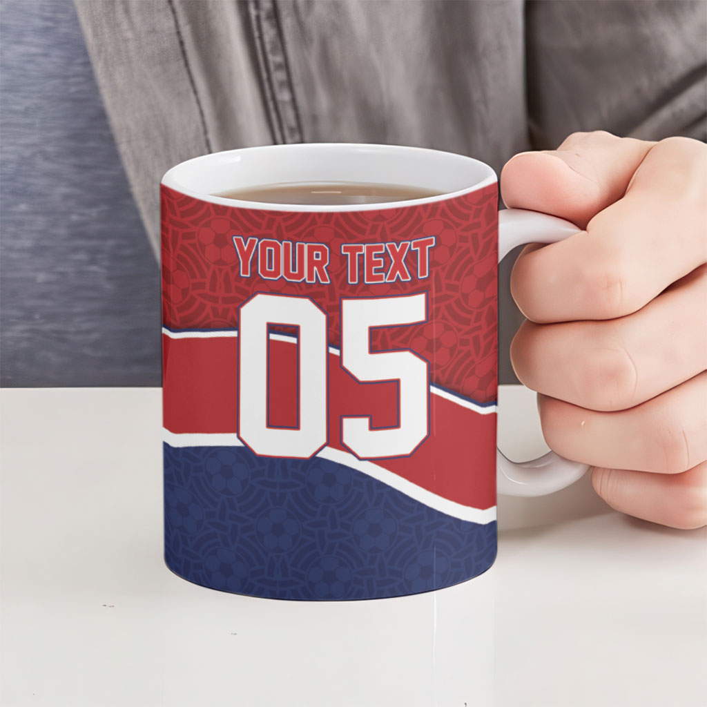 Custom Norway Football Ceramic Mug Viking Ship Nordic Patterns