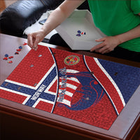 Norway Football Puzzle Viking Ship Nordic Patterns