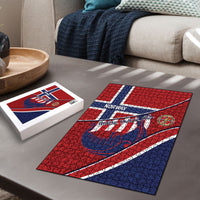 Norway Football Puzzle Viking Ship Nordic Patterns
