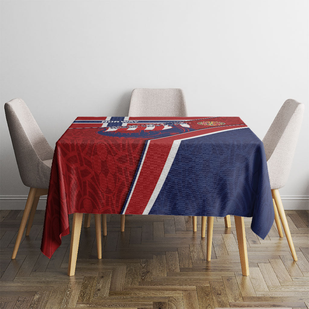 Norway Football Tablecloth Viking Ship Nordic Patterns