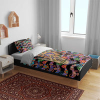 Hippie Bedding Set Hand Gesture V With Peace Symbol - Wonder Print Shop
