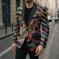 Hippie Blazer Hand Gesture V With Peace Symbol - Wonder Print Shop