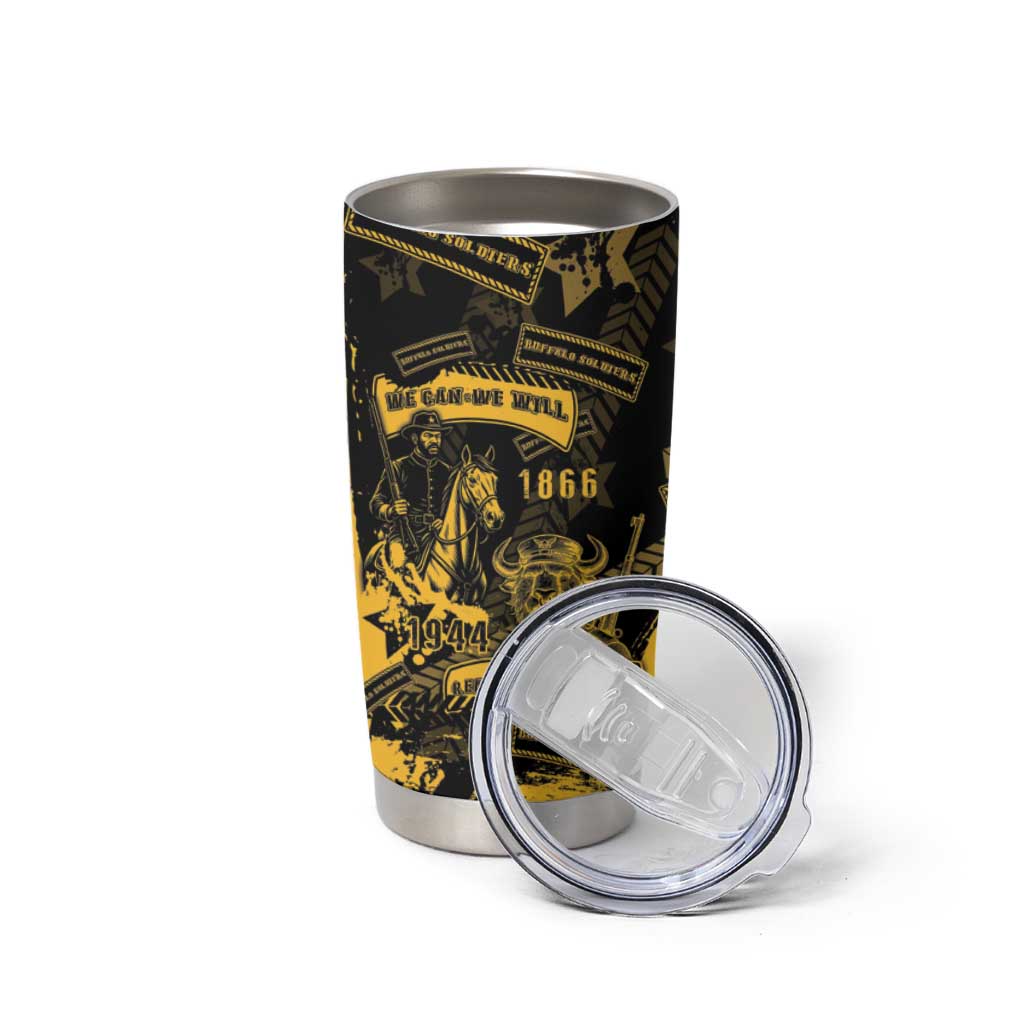 Buffalo Soldiers Tumbler Cup Military Urban Retro Style - Wonder Print Shop