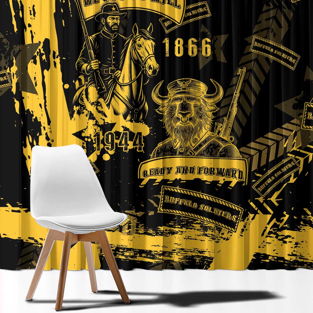 Buffalo Soldiers Window Curtain Military Urban Retro Style - Wonder Print Shop