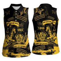 Buffalo Soldiers Women Sleeveless Polo Shirt Military Urban Retro Style - Wonder Print Shop