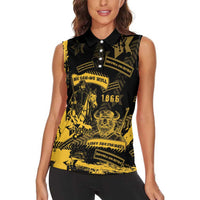 Buffalo Soldiers Women Sleeveless Polo Shirt Military Urban Retro Style - Wonder Print Shop