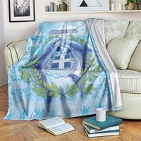 Greece Blanket Dolphins And Symbol - Wonder Print Shop