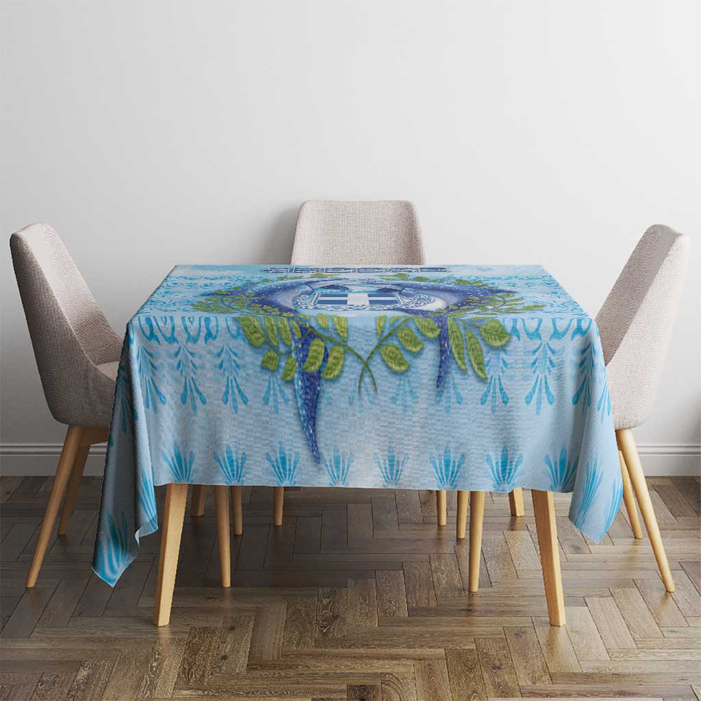 Greece Tablecloth Dolphins And Symbol - Wonder Print Shop