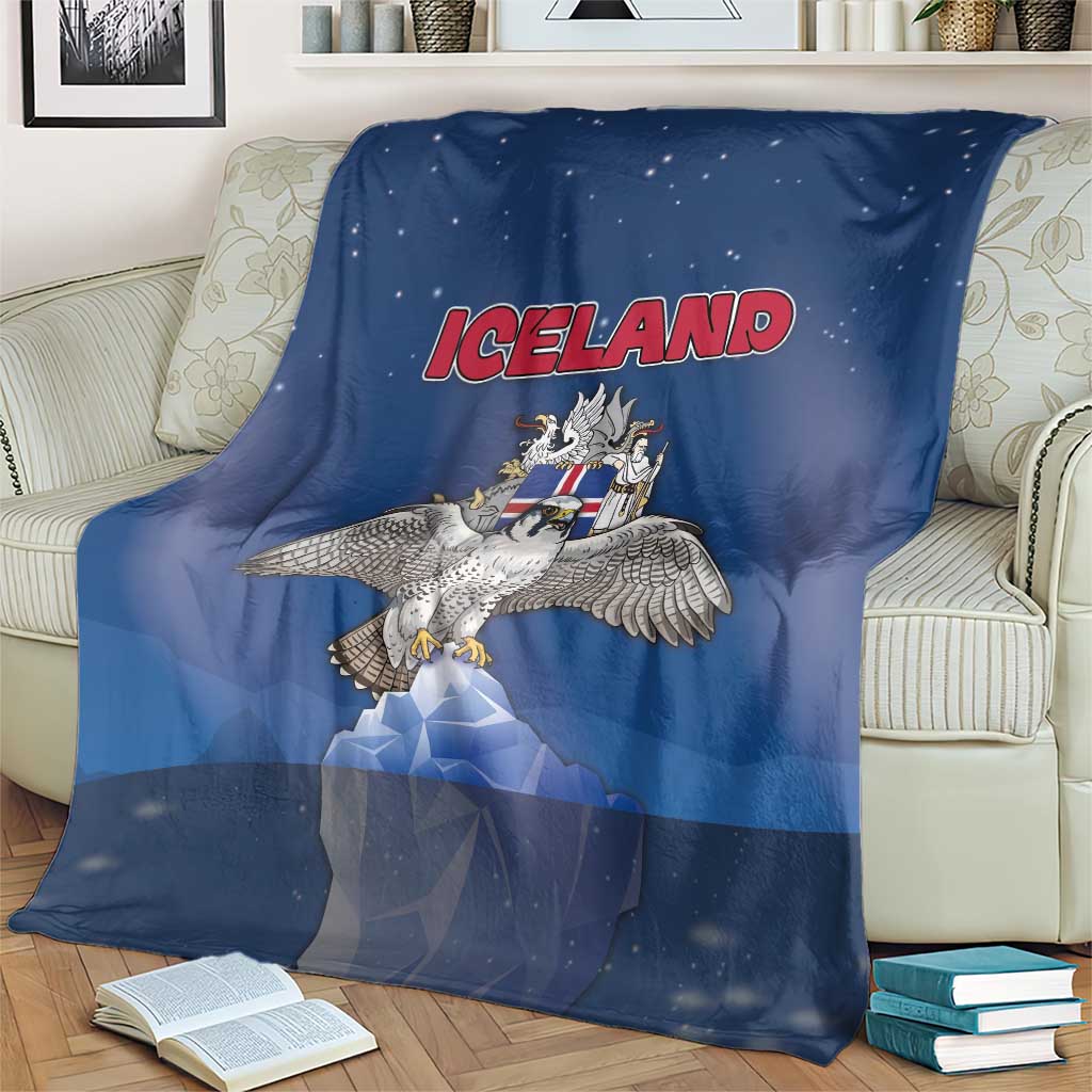 Iceland Blanket The Gyrfalcon With Symbol - Wonder Print Shop