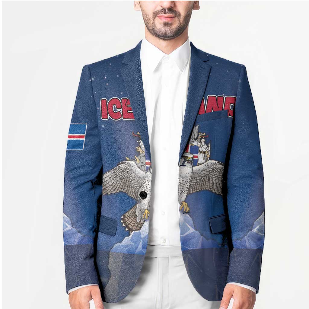 Personalized Iceland Blazer The Gyrfalcon With Symbol - Wonder Print Shop