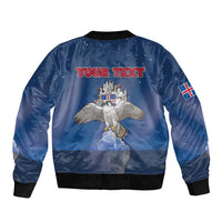 Personalized Iceland Bomber Jacket The Gyrfalcon With Symbol - Wonder Print Shop