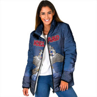 Personalized Iceland Padded Jacket The Gyrfalcon With Symbol - Wonder Print Shop
