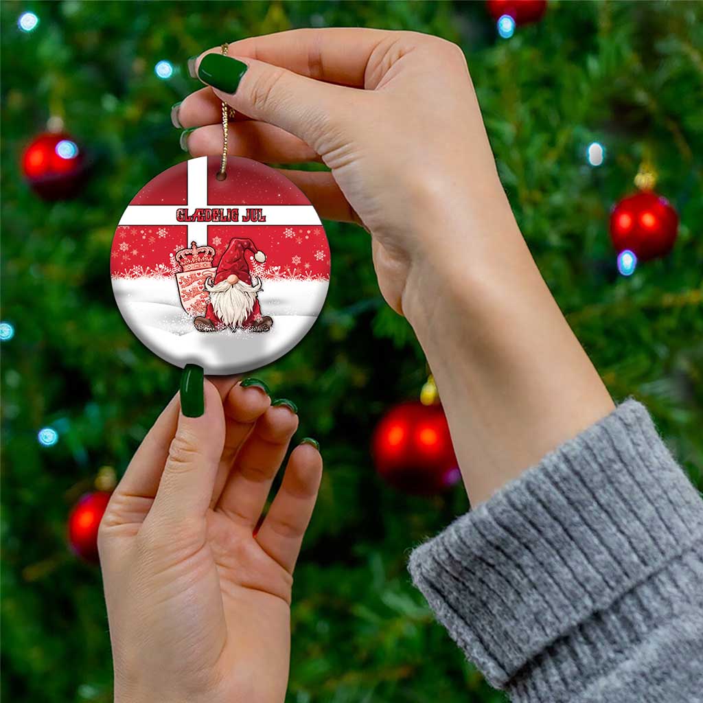 Denmark Christmas Ceramic Ornament Nisse Glaedelig Jul - Wonder Print Shop