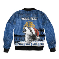 Personalized Estonia Christmas Bomber Jacket Haid Joule - Wonder Print Shop