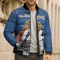 Personalized Estonia Christmas Bomber Puffer Jacket Haid Joule - Wonder Print Shop
