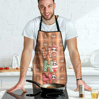 Panda Christmas Apron Ho Ho Ho Caramel Pattern - Wonder Print Shop