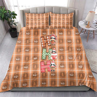 Panda Christmas Bedding Set Ho Ho Ho Caramel Pattern - Wonder Print Shop