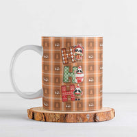 Panda Christmas Ceramic Mug Ho Ho Ho Caramel Pattern - Wonder Print Shop